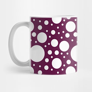 Plum and White Circle Seamless Pattern 020#001 Mug